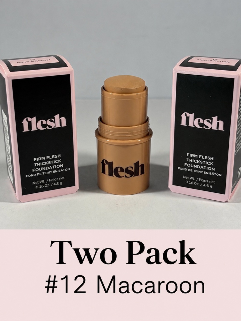 TWO PACK Flesh Firm Flesh Thickstick Foundation by Revlon- #12 Macaroon